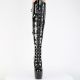 Bottes Pleaser JUBILANT-3012 noires à talons hauts et plateforme, disponibles en vernis et mat, style sexy et glamour