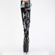 Bottes hautes plateau dissimuléBottes Pleaser JUBILANT-3012 noires à talons hauts et plateforme, disponibles en vernis et mat, s