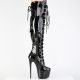 Bottes Pleaser JUBILANT-3012 noires à talons hauts et plateforme, disponibles en vernis et mat, style sexy et glamour