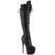 Bottes Pleaser JUBILANT-3012 noires à talons hauts et plateforme, disponibles en vernis et mat, style sexy et glamour
