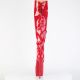 Bottes hautes vernies Pleaser JUBILANT-3012 rouge vernis à lacets et plateformes