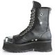 Bottes gothiques noires Demonia Cult Gravedigger-10 avec plateforme et bout renforcé en métal, style punk rock