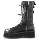 Bottes gothiques montantes noires Demonia Cult Gravedigger-250 avec plateforme