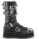 Bottes gothiques montantes noires Demonia Cult Gravedigger-250 avec plateforme
