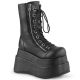 Bottes plateforme gothiques noires Demonia Cult Bear-150 en cuir végan