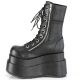 Bottes plateforme gothiques noires Demonia Cult Bear-150 en cuir végan