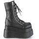 Bottes plateforme gothiques noires Demonia Cult Bear-150 en cuir végan