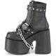 Bottes gothiques noires Demonia Camel-205 à plateformes, boucles et chaîne