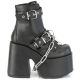 Bottes gothiques noires Demonia Camel-205 à plateformes, boucles et chaîne