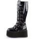 Bottes gothiques femme Demonia Cult Damned-318 à plateforme 9 cm