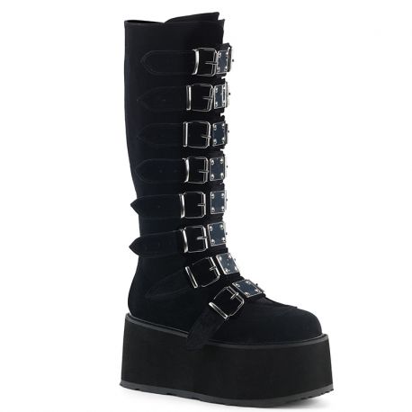 Bottes gothiques femme Demonia Cult Damned-318 à plateforme 9 cm