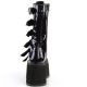 Bottes gothiques femme Demonia Cult Damned-225 noires à plateformes, style punk