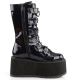 Bottes gothiques femme Demonia Cult Damned-225 noires à plateformes, style punk