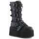 Bottine compensée steampunkBottes gothiques femme Demonia Cult Damned-225 noires à plateformes, style punk