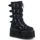 Bottes gothiques femme Demonia Cult Damned-225 noires à plateformes, style punk