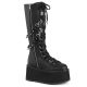 Bottes gothiques Demonia Cult Damned-220 noires à plateforme 9 cm