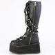 Bottes gothiques Demonia Cult Damned-220 noires à plateforme 9 cm