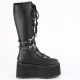 Bottes gothiques Demonia Cult Damned-220 noires à plateforme 9 cm