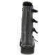 Bottes gothiques Demonia Cult Emily-322 en cuir vegan noir mat avec boucles et plateforme