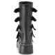 Bottes gothiques noires à boucles Demonia Cult Emily-330 en cuir vegan avec plateforme