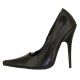Escarpins en latex marron Hussy, talons aiguilles 13 cm et bout pointu. Chaussures sexy et élégantes pour une soirée ou un événe