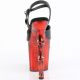 Sandales gothiques argentées plateforme talon haut tête de mort LED Pleaser Rapture-809-LT