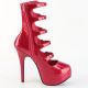 Chaussures plateforme glamour rose paillettes talon haut 15cm.