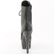 Gros plan talon 18cm strass bottines noires Pleaser.