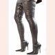 Cuissardes latex noir, talon 13cm, effet gouttes d'eau