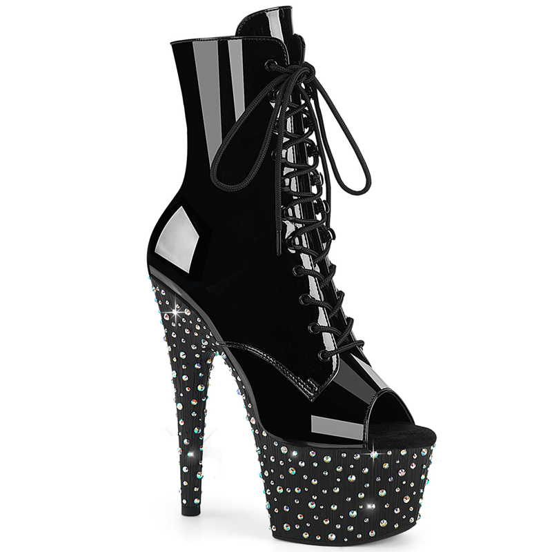 Bottines haut talon bout ouvert - Pointure : 41 - Pleaser - Modalova