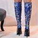 Look sexy bottes caoutchouc talon aiguille Hussy.