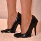 Escarpin Domina latex noir talon fin