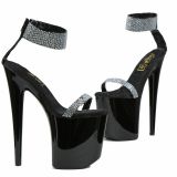 Sandales Noires Strass Brides Scintillantes