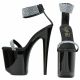 Talons hauts noirs glamour strass soirée coquine.