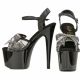 Sandales noires élégantes à strass papillon pour soirée coquine et show sexy.