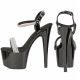 Sandales noires élégantes à strass pour soirée coquine.