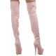 Bottes roses haut talon soirée coquine.