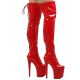 Cuissardes haut talon 19.5cm vinyle rouge.