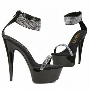 Chaussures de soirée plateforme 4.5cm noires élégantes.