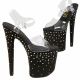 Chaussures de soirée plateforme 10cm noires bride invisible.