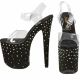 Talons hauts noirs glamour bride transparente soirée coquine.