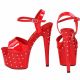 Talons hauts rouges glamour strass soirée coquine.