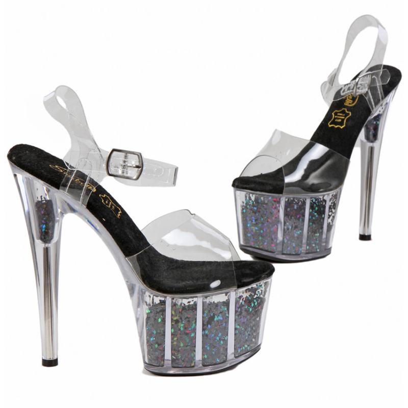 Sandales Éclat Prismatique Cristal - Pointure : 41 - HUSSY - Modalova