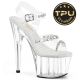 Pleaser ADORE-708PREM-STN sandales fétichistes à strass Haut Talon.