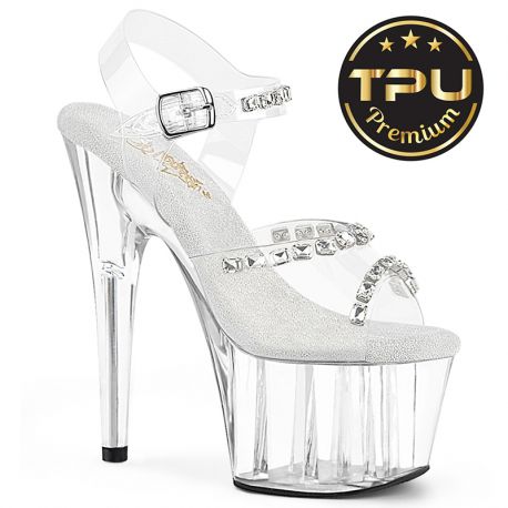 Pleaser ADORE-708PREM-STN sandales fétichistes à strass Haut Talon.