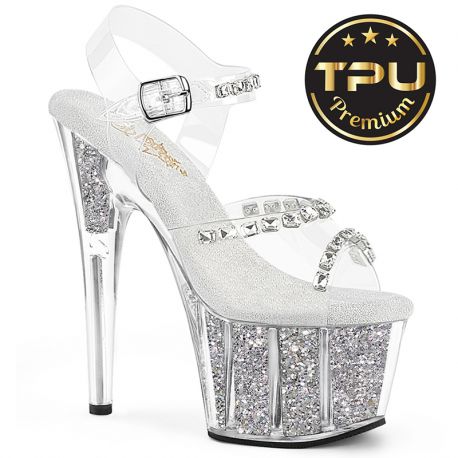 Sandales haut talon strass Pleaser