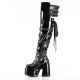 Cuissardes Demonia Camel pour pole dance transformiste gothique audacieux.