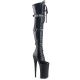 Cuissardes plateforme noir mat talon 25cm Pleaser Beyond style fétiche BDSM extrême dominant.