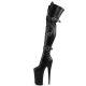 Chaussures Pleaser Beyond noir mat talon extrême pour pole dance élite transformiste théâtral.