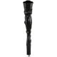 Cuissardes montantes plateforme délirante talon 25cm Pleaser couleur noir mat captivant.